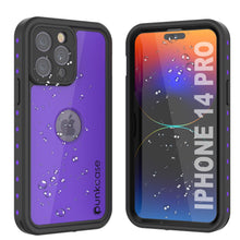 Load image into Gallery viewer, iPhone 14 Pro Waterproof IP68 Case, Punkcase [Purple] [StudStar Series] [Slim Fit] [Dirtproof]
