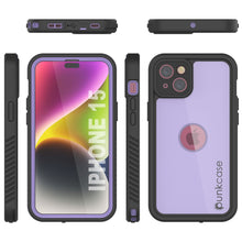 Load image into Gallery viewer, iPhone 15 Waterproof IP68 Case, Punkcase [Lilac] [StudStar Series] [Slim Fit] [Dirtproof]
