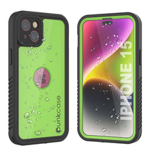 Load image into Gallery viewer, iPhone 15 Waterproof IP68 Case, Punkcase [Light green] [StudStar Series] [Slim Fit] [Dirtproof]
