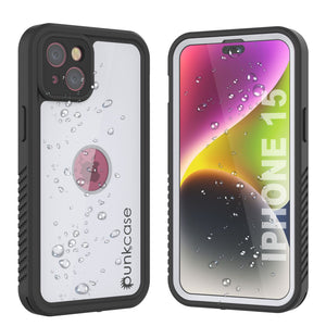 iPhone 15 Waterproof IP68 Case, Punkcase [White] [StudStar Series] [Slim Fit] [Dirtproof]