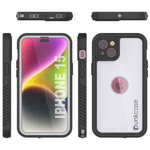 iPhone 15 Waterproof IP68 Case, Punkcase [White] [StudStar Series] [Slim Fit] [Dirtproof]