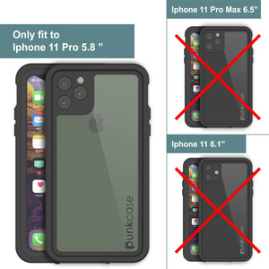 iPhone 11 Pro Max Waterproof IP68 Case, Punkcase [Clear] [StudStar Series] [Slim Fit] [Dirtproof]