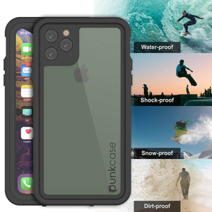 iPhone 11 Pro Max Waterproof IP68 Case, Punkcase [Clear] [StudStar Series] [Slim Fit] [Dirtproof]