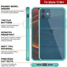 Load image into Gallery viewer, iPhone 12 Mini Case Punkcase® LUCID 2.0 Teal Series w/ PUNK SHIELD Screen Protector | Ultra Fit
