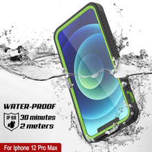 Load image into Gallery viewer, iPhone 12 Pro Max Waterproof Case, Punkcase [Extreme Series] Armor Cover W/ Built In Screen Protector [Light Green]
