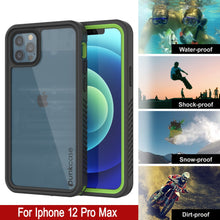 Load image into Gallery viewer, iPhone 12 Pro Max Waterproof Case, Punkcase [Extreme Series] Armor Cover W/ Built In Screen Protector [Light Green]
