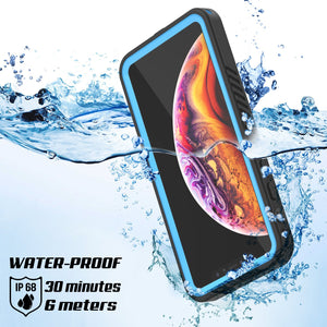 iPhone XR Waterproof Case, Punkcase [Extreme Series] Armor Cover W/ Built In Screen Protector [Light Blue]