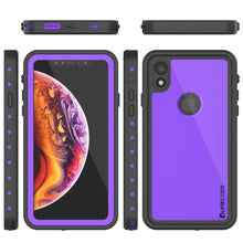 Load image into Gallery viewer, iPhone XR Waterproof IP68 Case, Punkcase [Purple] [StudStar Series] [Slim Fit] [Dirtproof]
