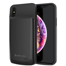 Load image into Gallery viewer, iphone XS Max Battery Case, PunkJuice 5000mAH Fast Charging Power Bank W/ Screen Protector | [Black]
