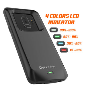 Galaxy S9 PLUS Battery Case, PunkJuice 5000mAH Fast Charging Power Bank Case [Black]