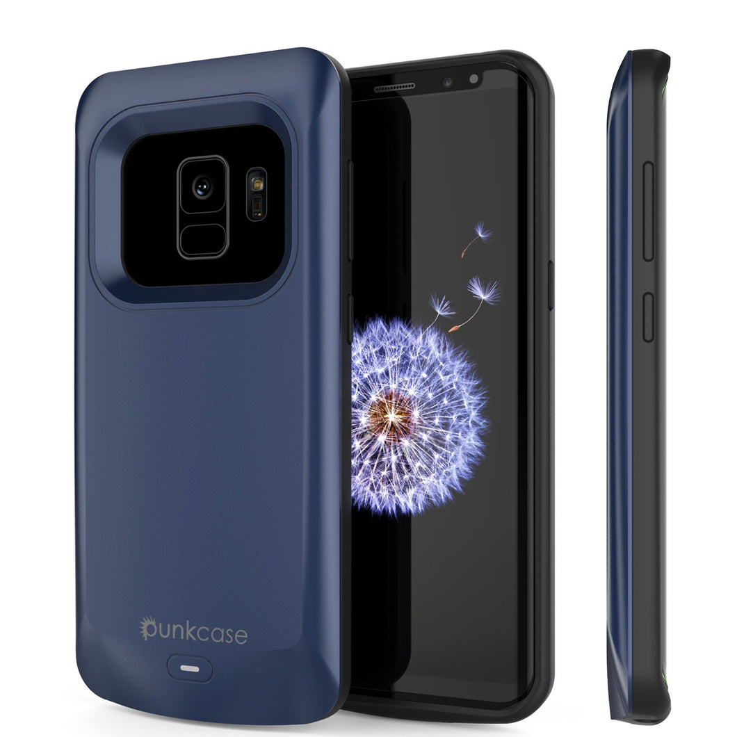 Galaxy S9 Battery Case, PunkJuice 5000mAH Fast Charging Power Bank Case [Navy]