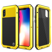 Load image into Gallery viewer, iPhone XS Max Metal Case, Heavy Duty Military Grade Armor Cover [shock proof] Full Body Hard [Neon]
