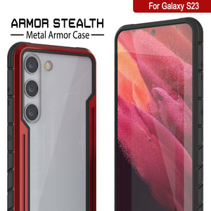 Punkcase S23 Armor Stealth Case Protective Military Grade Multilayer Cover [Red]