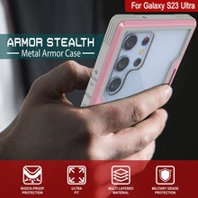 Load image into Gallery viewer, Punkcase S23 Ultra Armor Stealth Case Protective Military Grade Multilayer Cover [Rose-Gold]
