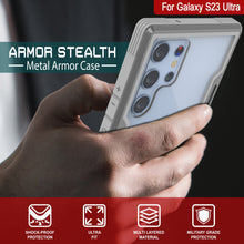 Load image into Gallery viewer, Punkcase S23 Ultra Armor Stealth Case Protective Military Grade Multilayer Cover [Grey]
