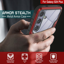 Load image into Gallery viewer, Punkcase S24+ Plus Armor Stealth Case Protective Military Grade Multilayer Cover [Red]
