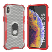 Load image into Gallery viewer, PunkCase for iPhone XS Case [Magnetix 2.0 Series] Clear Protective TPU Cover W/Kickstand [Red]
