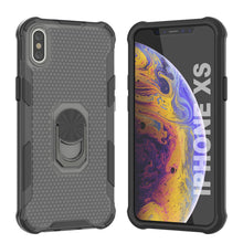 Load image into Gallery viewer, PunkCase for iPhone XS Case [Magnetix 2.0 Series] Clear Protective TPU Cover W/Kickstand [Black]
