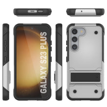 Load image into Gallery viewer, Punkcase Galaxy S24+ Plus Case [Reliance Series] Protective Hybrid Military Grade Cover W/Built-in Kickstand [White-Black]
