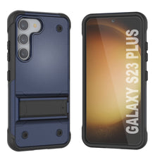 Load image into Gallery viewer, Punkcase Galaxy S23+ Plus Case [Reliance Series] Protective Hybrid Military Grade Cover W/Built-in Kickstand [Navy-Black]
