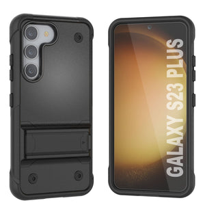 Punkcase Galaxy S24+ Plus Case [Reliance Series] Protective Hybrid Military Grade Cover W/Built-in Kickstand [Gold]