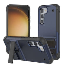 Load image into Gallery viewer, Punkcase Galaxy S24+ Plus Case [Reliance Series] Protective Hybrid Military Grade Cover W/Built-in Kickstand [Navy-Black]
