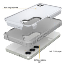 Load image into Gallery viewer, PunkCase Galaxy S24 Case, [Spartan 2.0 Series] Clear Rugged Heavy Duty Cover [White]
