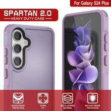 Load image into Gallery viewer, PunkCase Galaxy S24+ Plus Case, [Spartan 2.0 Series] Clear Rugged Heavy Duty Cover [Lilac]
