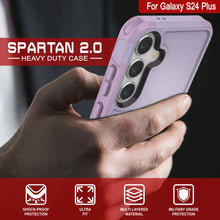 Load image into Gallery viewer, PunkCase Galaxy S24+ Plus Case, [Spartan 2.0 Series] Clear Rugged Heavy Duty Cover [Lilac]
