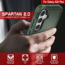 Load image into Gallery viewer, PunkCase Galaxy S24+ Plus Case, [Spartan 2.0 Series] Clear Rugged Heavy Duty Cover [Dark Green]
