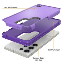 Load image into Gallery viewer, PunkCase Galaxy S24 Ultra Case, [Spartan 2.0 Series] Clear Rugged Heavy Duty Cover [Purple]
