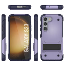 Load image into Gallery viewer, Punkcase Galaxy S24 Case [Reliance Series] Protective Hybrid Military Grade Cover W/Built-in Kickstand [Purple-Navy]
