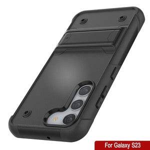 Punkcase Galaxy S24 Case [Reliance Series] Protective Hybrid Military Grade Cover W/Built-in Kickstand [Black]