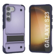 Load image into Gallery viewer, Punkcase Galaxy S24 Case [Reliance Series] Protective Hybrid Military Grade Cover W/Built-in Kickstand [Purple-Navy]
