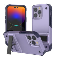 Load image into Gallery viewer, Punkcase iPhone 14 Pro Max Case [Reliance Series] Protective Hybrid Military Grade Cover W/Built-in Kickstand [Purple-Navy]
