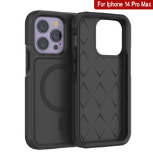 Load image into Gallery viewer, PunkCase iPhone 14 Pro Max Case, [Spartan 2.0 Series] Clear Rugged Heavy Duty Cover W/Built in Screen Protector [Black]
