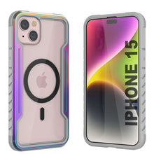 Load image into Gallery viewer, Punkcase iPhone 15 Armor Stealth MAG Defense Case Protective Military Grade Multilayer Cover [Rainbow]
