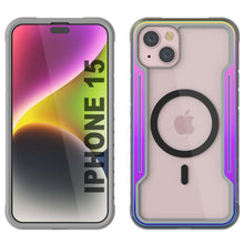 Load image into Gallery viewer, Punkcase iPhone 15 Armor Stealth MAG Defense Case Protective Military Grade Multilayer Cover [Rainbow]
