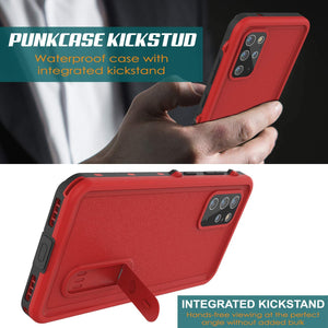 Galaxy S20+ Plus Waterproof Case, Punkcase [KickStud Series] Armor Cover [Red]