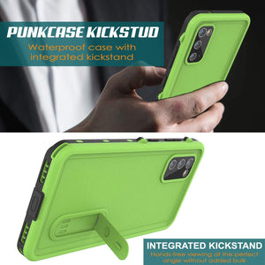 Galaxy S20 Waterproof Case, Punkcase [KickStud Series] Armor Cover [Light Green]