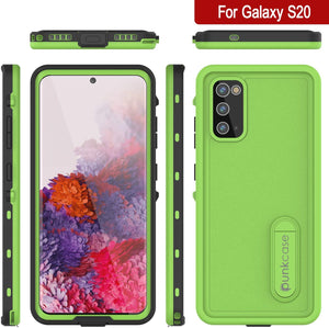 Galaxy S20 Waterproof Case, Punkcase [KickStud Series] Armor Cover [Light Green]