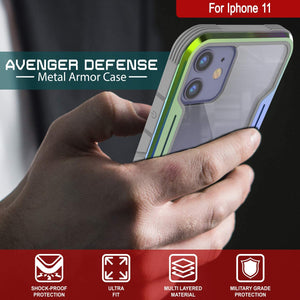 Punkcase iPhone 12 Mini Ravenger Case Protective Military Grade Multilayer Cover [Rainbow]