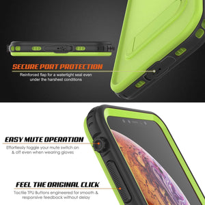 iPhone XR Waterproof Case, Punkcase [KickStud Series] Armor Cover [Green]