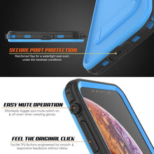 Load image into Gallery viewer, iPhone XS Waterproof Case, Punkcase [KickStud Series] Armor Cover [Light-Blue]
