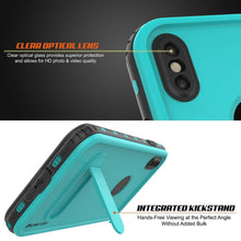 Load image into Gallery viewer, iPhone XS Waterproof Case, Punkcase [KickStud Series] Armor Cover [Teal]
