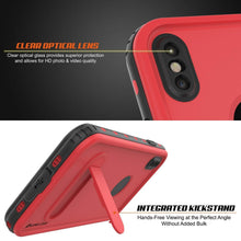 Load image into Gallery viewer, iPhone XS Waterproof Case, Punkcase [KickStud Series] Armor Cover [Red]
