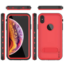 Load image into Gallery viewer, iPhone XS Waterproof Case, Punkcase [KickStud Series] Armor Cover [Red]
