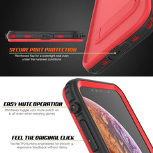Load image into Gallery viewer, iPhone XS Waterproof Case, Punkcase [KickStud Series] Armor Cover [Red]
