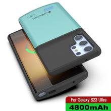 Load image into Gallery viewer, PunkJuice S23 Ultra Battery Case Teal - Portable Charging Power Juice Bank with 4800mAh
