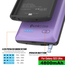 Load image into Gallery viewer, PunkJuice S23 Ultra Battery Case Purple - Portable Charging Power Juice Bank with 4800mAh
